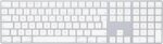 Apple Magic Keyboard with Numeric Keypad | Wireless | Chiclet | Bluetooth 3.0 | 2,980 mAh | Silver